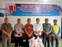 Forkopimcam Labuhan Ratu Bersinergi Bersama CV BW Bagikan Sembako Gratis