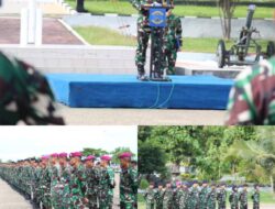 Jelang Hari Raya Idul Fitri 1445 H, Danyonmarhanlan VII Kupang Beserta Prajurit Mengikuti Apel Khusus Danlantamal VII
