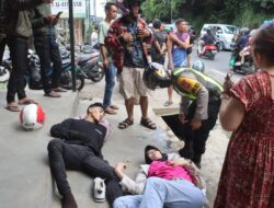 Tertangkap Kamera Aksi Heroik Kapolres Sukabumi, bantu Korban Kecelakaan Lalulintas