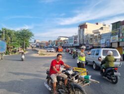 Cegah Kemacetan dan Kecelakaan, Sat Lantas Polres Aceh Tamiang Rutin Melaksanakan Strong Point Pagi