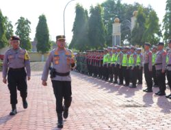 Kapolres Aceh Tamiang Pimpin Apel Gelar Pasukan Operasi Kepolisian Terpusat Ketupat Seulawah 2024