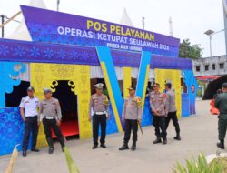 Kunjungan Kapolres Aceh Tamiang ke Pos PAM dan Pos yan Operasi Ketupat Seulawah 2024 Polres Aceh Tamiang