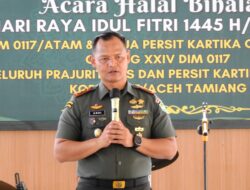 Komando Distrik Militer 0117/Aceh Tamiang Gelar Acara Halal Bihalal