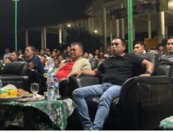 PJ bupati Aceh Tamiang Asra Nobar semifinal Afc u -3bersama  forkopimda dan masyarakat