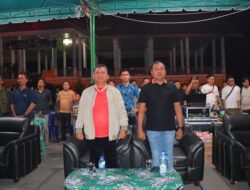 Polres Aceh Tamiang Beserta Jajaran Gelar Nobar Pertandingan Semifinal Piala Asia U-23 Bersama Masyarakat