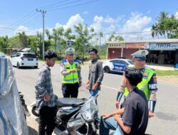 Satlantas Polres Pidie Jaya: Patroli Hunting Berhasil Menekan Pelanggaran Lalu Lintas