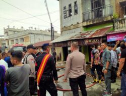 Dua Unit Ruko Terbakar, Kapolsek Banda Sakti Datangi TKP Lokasi Kejadian