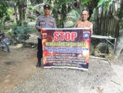 Antisipasi Kebakaran Lahan, Polsek Karang Baru Gencar Berikan Himbauan karhutla