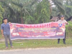 Personel Polsek Bendahara Gencar Berikan Himbauan karhutla serta Berikan Edukasi Cegah Karhutla