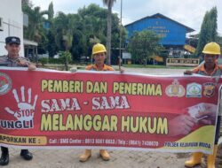 Cegah Praktik Pungli Dalam Pelayanan Publik, Personel Polsek Kejuruan Muda Gencar Sosialisasikan Saber Pungli