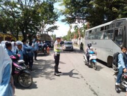Cegah Kecelakaan terhadap anak Sekolah,  Satlantas  Rutin Laksanakan Gatur Lalin Zona Aman Sekolah