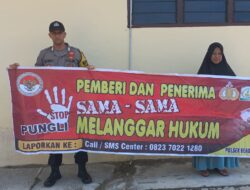 Cegah Pungli Dalam Pelayanan Publik, Personel Polsek Bendahara Gencar Sosialisasikan Saber Pungli