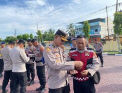 Usai Apel Pagi, Wakapolres Aceh Timur Periksa Sikap Tampang Anggota