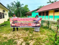 Personel Polsek Bendahara Gencar Berikan Himbauan karhutla serta Berikan Edukasi Cegah Karhutla