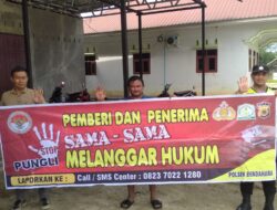 Cegah Pungli Dalam Pelayanan Publik, Personel Polsek Bendahara Sosialisasikan Saber Pungli