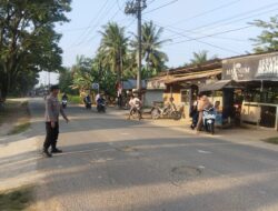 Antisipasi Kecelakaan, Personel Polsek Rantau Lakukan  Gatur Lalin di Jam Masukan Anak Sekolah