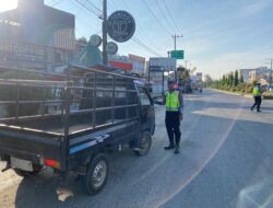 Satlantas Polres Aceh Tamiang Laksanakan Patroli Dikawasan Jalur KTL ( Kawasan Tertib Berlalulintas )