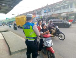 Satlantas Polres Aceh Tamiang Laksanakan Patroli Dikawasan Jalur KTL (Kawasan Tertib Berlalulintas)