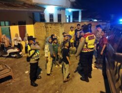 Patroli Gabungan Polsek Polres Lhokseumawe Zona Tengah Memperketat Pengawasan Guantibmas Selama Libur Bersama