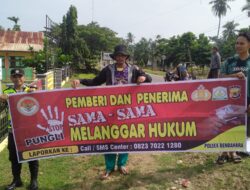 Personel Polsek Bendahara Gencar Sosialisasikan Saber Pungli