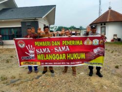 Cegah Pungli Dalam Pelayanan Publik, Personel Polsek Kejuruan Muda Sosialisasikan Saber Pungli