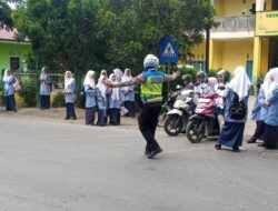 Cegah Kecelakaan terhadap anak Sekolah,  Satlantas  Rutin Laksanakan Gatur Lalin Zona Aman Sekolah