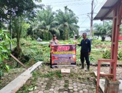 Personel Polsek Karang Baru Gencar Berikan Himbauan karhutla serta Berikan Edukasi Cegah Karhutla