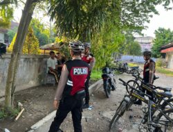 Sat Samapta Polres Aceh Tamiang Patroli Dialogis Dengan Bersepeda di Kota Kuala Simpang