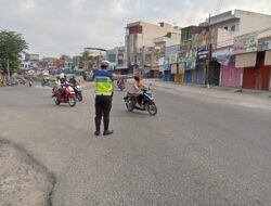 Cegah Kemacetan dan Kecelakaan Pada Pagi Hari, Sat Lantas Polres Aceh Tamiang Rutin Melaksanakan Strong Point
