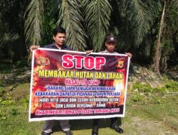 Cegah Karhutla, Personel Polsek Tamiang Hulu Gencar Berikan Himbauan karhutla serta Edukasi