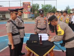 Kapolres Pimpin Sertijab Tiga Kapolsek dalam jajaran Polres Aceh Selatan