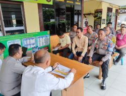 Sikum Polres Aceh Tamiang Laksanakan  Penyuluhan hukum Di Polsek Simpang Kiri