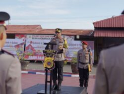 Kapolres Pidie Pimpin Upacara Sertijab Kabaglog, 3 Kasat serta 5 Kapolsek Jarajan Polres Pidie