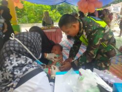 Cegah Stunting, Babinsa Koramil 02/Karang Baru Aktif Dampingi Posyandu