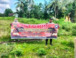 Cegah Karhutla, Personel Polsek Bendahara Gencar Berikan Himbauan karhutla serta Edukasi