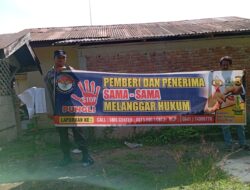 Cegah Praktek Pungli, Personel Polsek Tamiang Hulu Sosialisasikan Saber Pungli