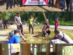 Polsek Trumon Timur Gelar Bakti Sosial Religi di Masjid Baiturrahim Gampong Titi Poben Dalam Rangka Hari Bhayangkara ke 78