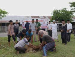 Momen Idul Adha 1445 H, Polres Pidie Potong Lima Ekor Hewan Qurban