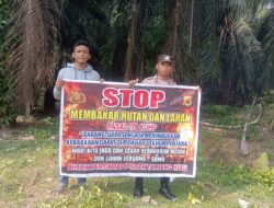 Cegah Karhutla, Personel Polsek Tamiang Hulu Berikan Himbauan karhutla serta Edukasi