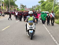 Polres Pidie Jaya Gelar Jalan Santai dan Senam Bersama TNI di Hari Bhayangkara ke-78