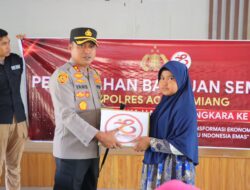 Dalam Rangka Hari Bhayangkara Ke-78, Polres Aceh Tamiang Bagikan Bantuan Sembako