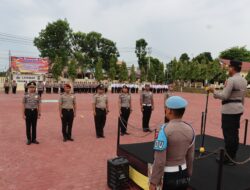 Kapolres Aceh Tamiang Pimpin Upacara Korp Rapot, 32 Personil Polres Aceh Tamiang Naik Pangkat