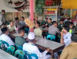 Kapolsek Bandar Baru Sambut Kunjungan Danton Yonif 113/JS dan Muspika dalam Rangka HUT Polri Ke-78