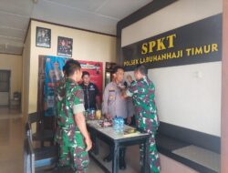 Polsek jajaran Polres Aceh Selatan Mendapatkan Surprise Ucapan Selamat Dalam Rangka Hari Bhayangkara ke -78 dari Koramil Setempat