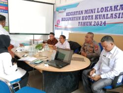 Kapolsek Kuala Simpang Hadiri Kegiatan Mini Lokakarya Kecamatan Kuala Simpang