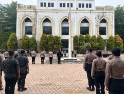 Batalyon Brimob Polda Aceh Gelar Apel Pasukan Pengamanan PUSS Dipimpin Kapolres Pidie Jaya