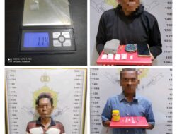 Dalam Kurun Waktu Satu Hari, Unit Reskrim Polsek Bendahara Berhasil Menangkap Tiga Orang Pelaku Penyalahgunaan Narkotika
