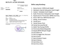 Ketua DPD  CIC Aceh Singkil Soroti BKPH Aceh Singkil Tidak Hadir Dalam Rapat Sosialisasi PPTPKH TORA
