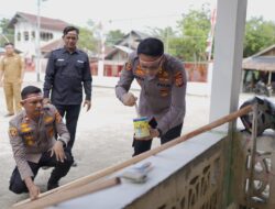 Bangun Gampong Merah Putih, Kapolres Pidie Pimpin Gotong Royong di Tiro