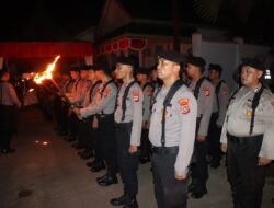 Kapolres Aceh Tamiang Hadiri Upacara Taptu dan Pawai Obor